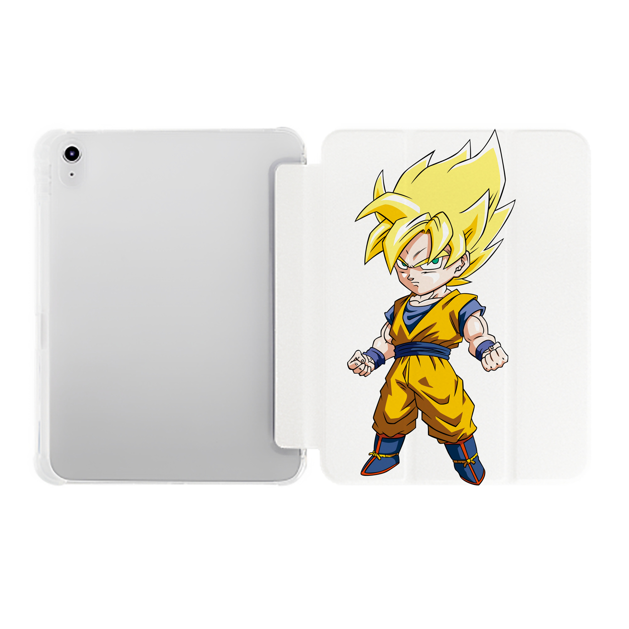 （画像用） ドラゴンボール 孫悟空（そん ごくう）Son Goku カカロット DRAGON BALL Kakarotto IPad ケース ペン収納付き 三つ折りスタンド PUレザー×シリコン 対応機種9.5/10.5/10.9インチ